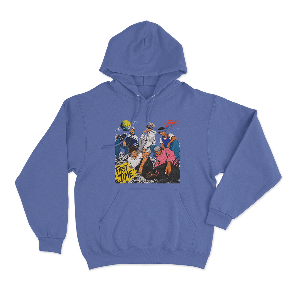 Jyt First Time Unisex Hoodie Blue Jyt First Time Unisex Hoodie Blue