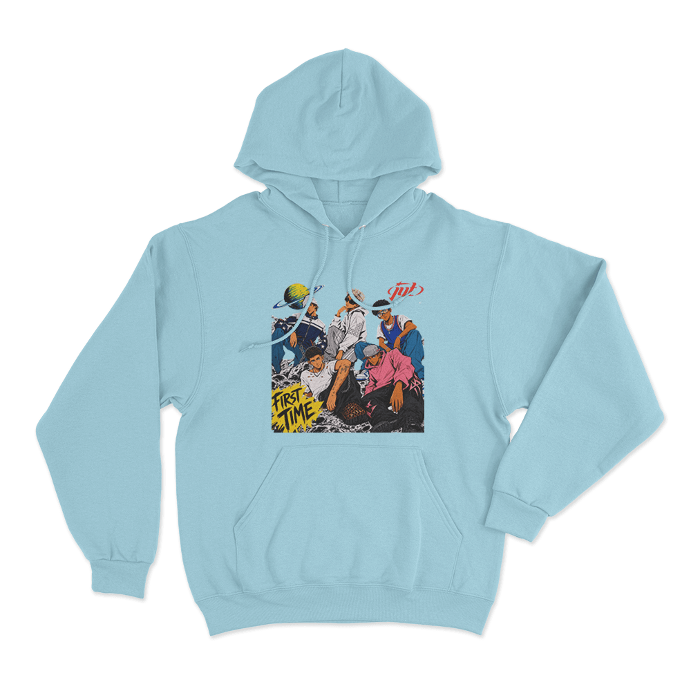Jyt First Time Unisex Hoodie Sky Blue Jyt First Time Unisex Hoodie Sky Blue