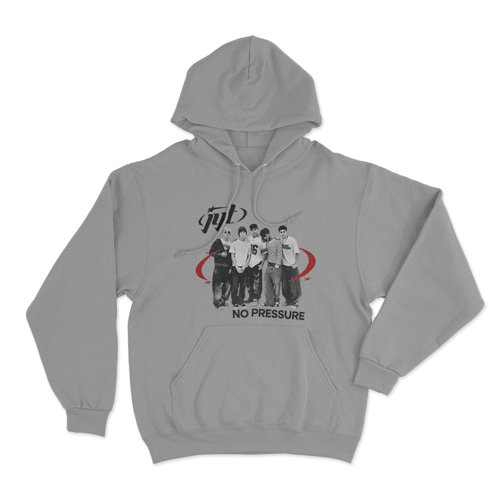 Jyt No Pressure Unisex Hoodie Grey Jyt No Pressure Unisex Hoodie Grey